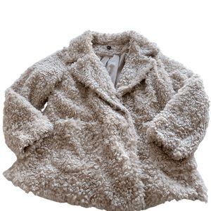 H&M Ivory Faux Shearling Jacket